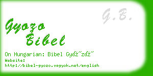 gyozo bibel business card